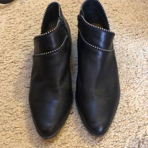 Lucky Brand Black Booties leather size 10